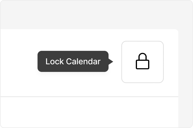 Screen shot of Assemble's Calendar locking feature